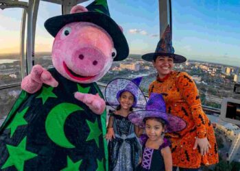 ¡Récord mundial en Orlando! 184 brujas conquistaron las alturas de The Orlando Eye