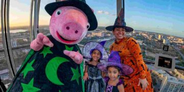 ¡Récord mundial en Orlando! 184 brujas conquistaron las alturas de The Orlando Eye