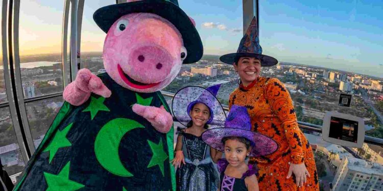¡Récord mundial en Orlando! 184 brujas conquistaron las alturas de The Orlando Eye